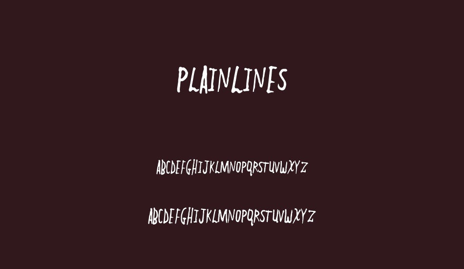 PlainLines font