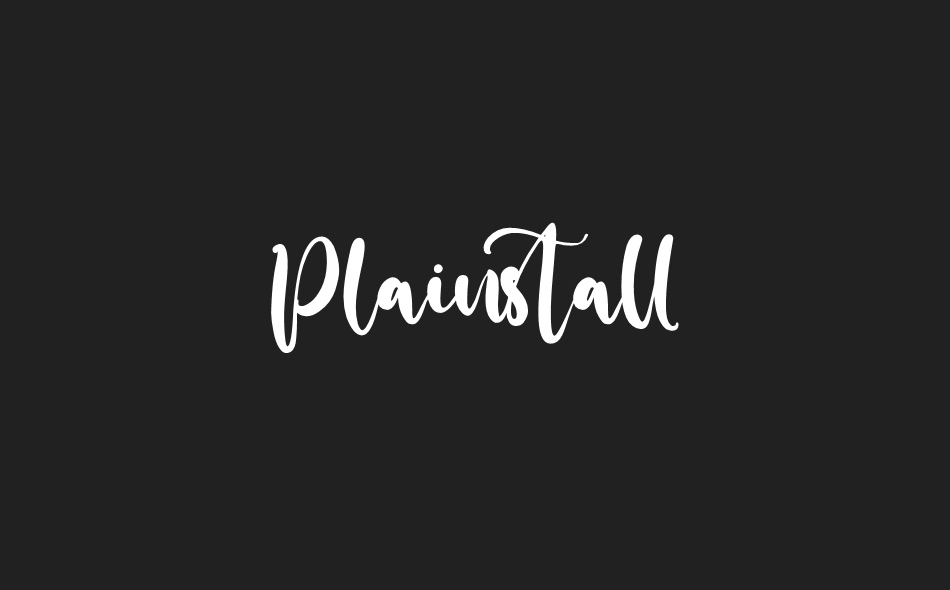 Plainstall font big