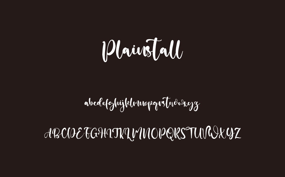 Plainstall font