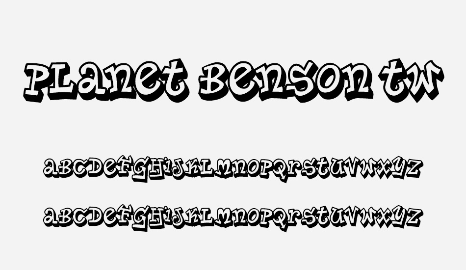 Planet Benson Two font