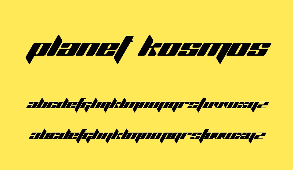 Planet Kosmos font
