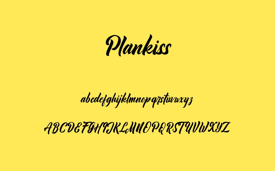 Plankiss font