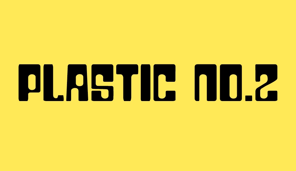 Plastic No.28 font big