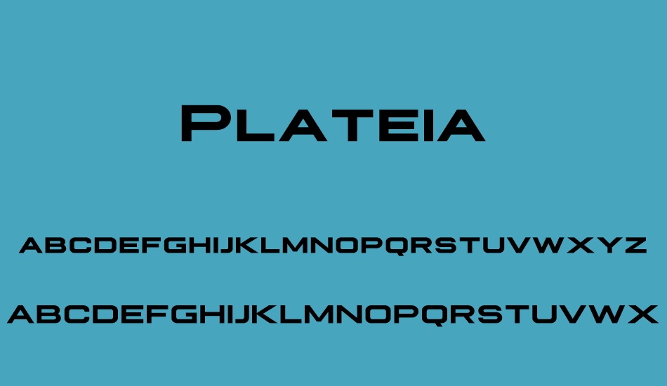 Plateia font