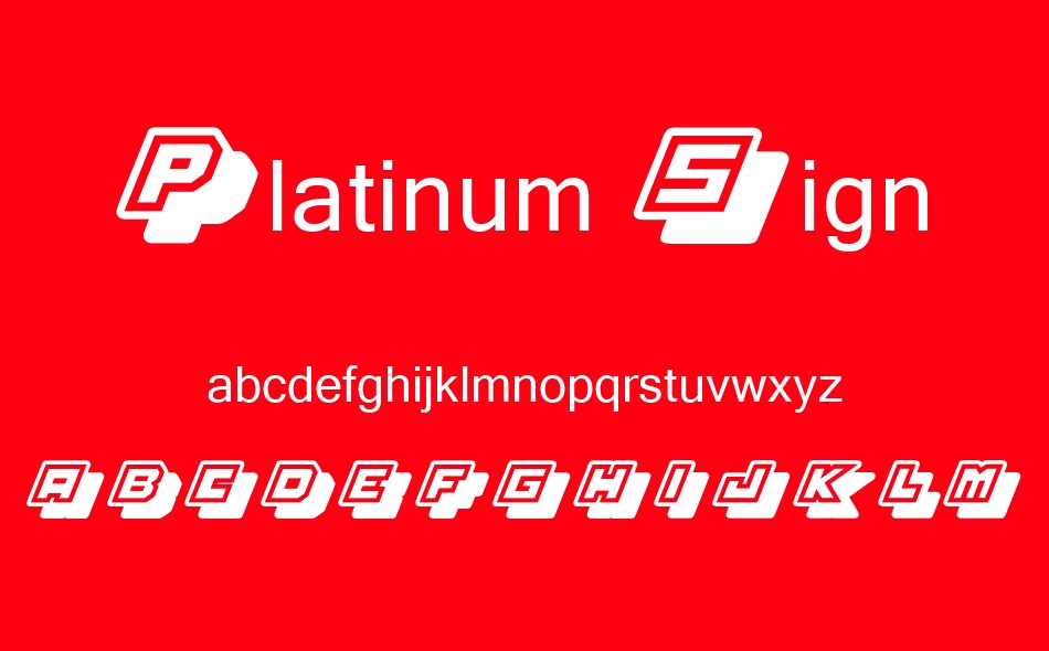 Platinum Sign font
