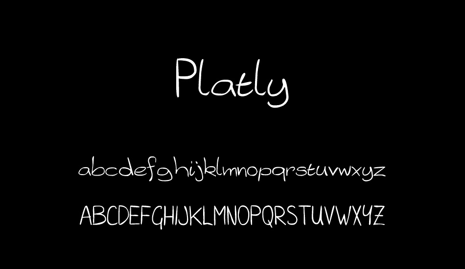 Platly font