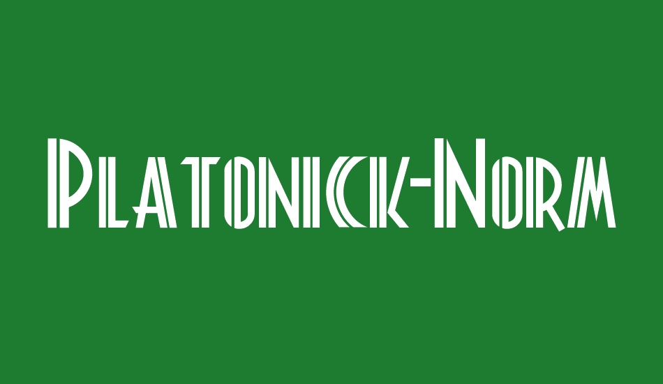 Platonick-Normal font big