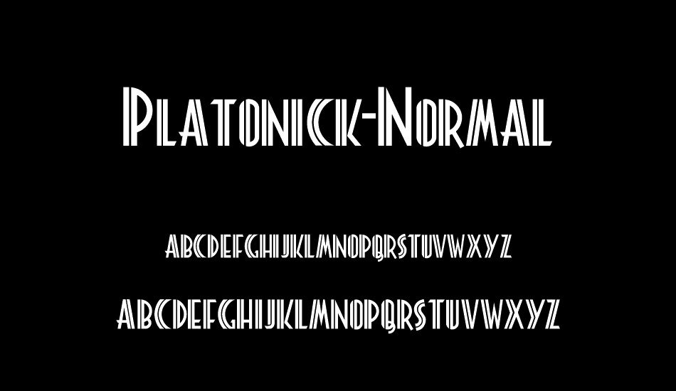 Platonick-Normal font