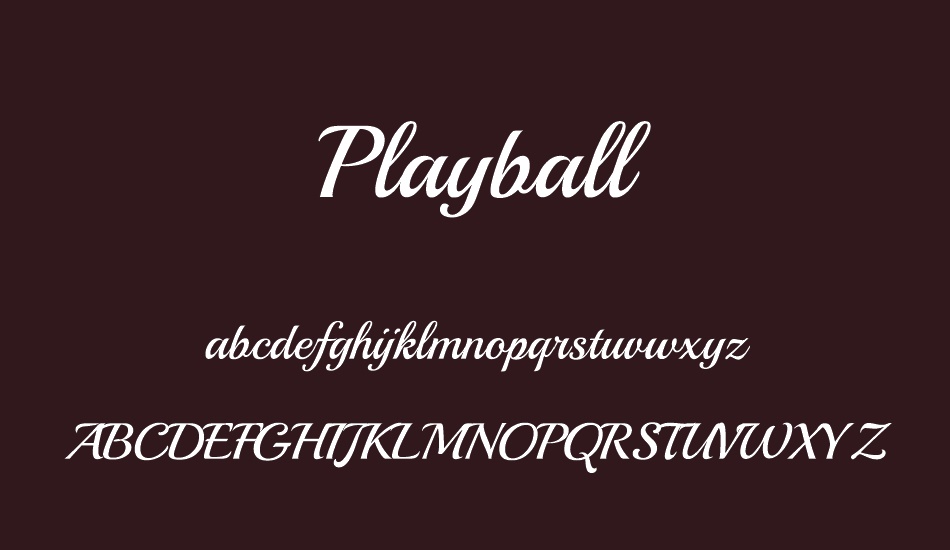 Playball font