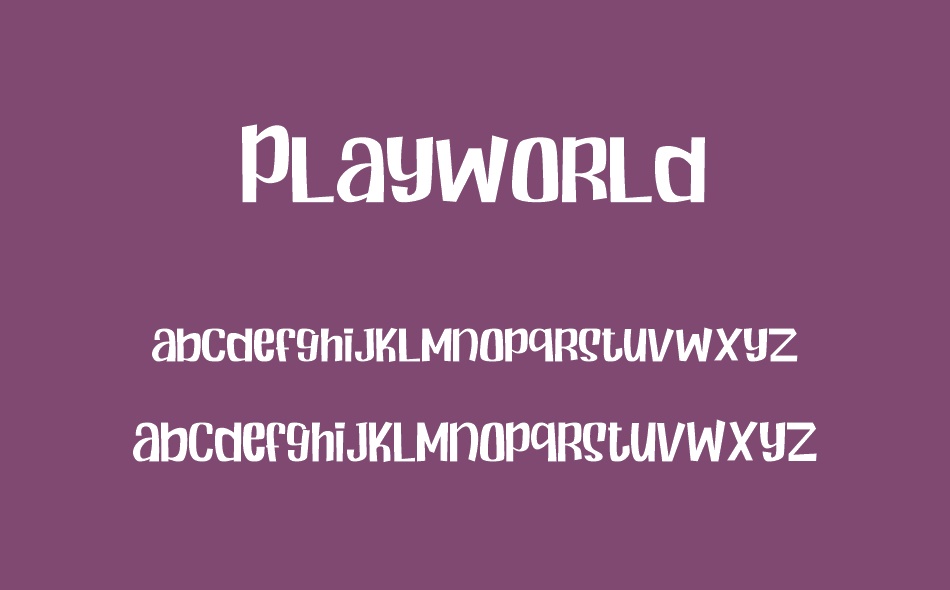 Playworld font
