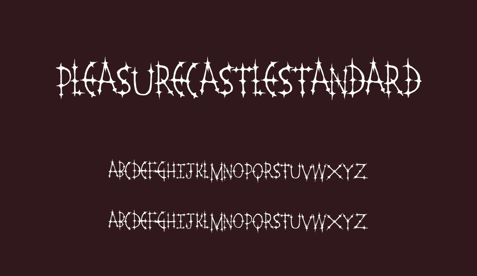 PleasureCastleStandard font