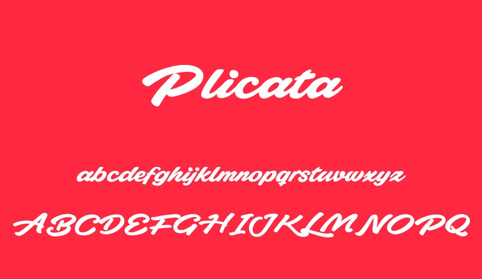 Plicata PERSONAL USE ONLY font
