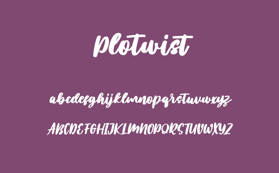 Plotwist font