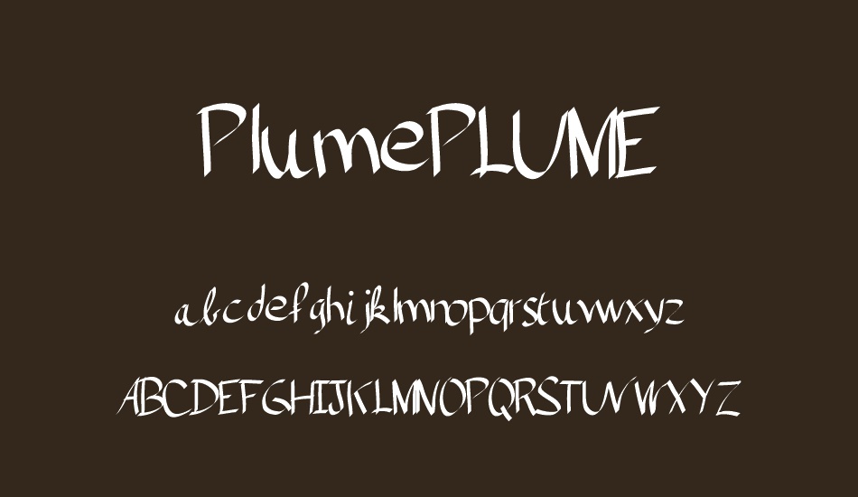 PlumePLUME font