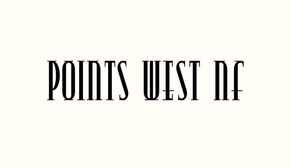 Points West NF font big