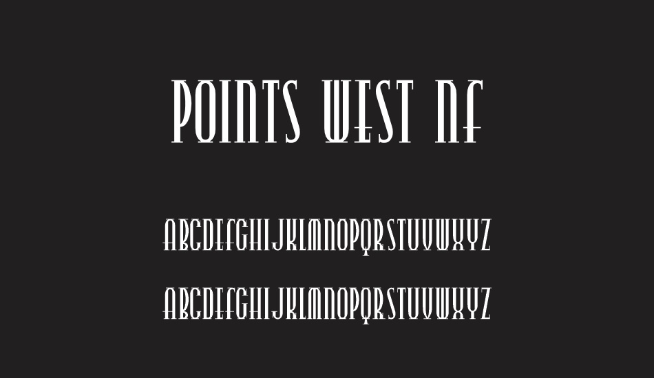 Points West NF font