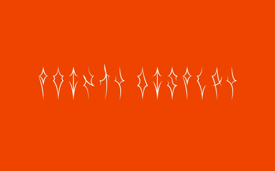 Pointy Display font big