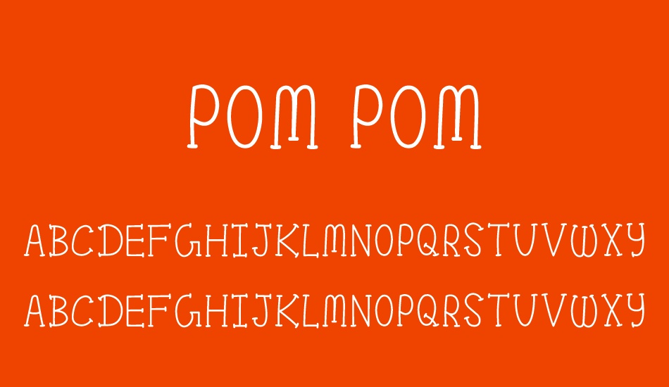 Pom Pom font
