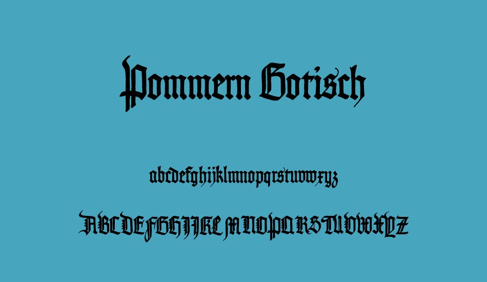 Pommern Gotisch font