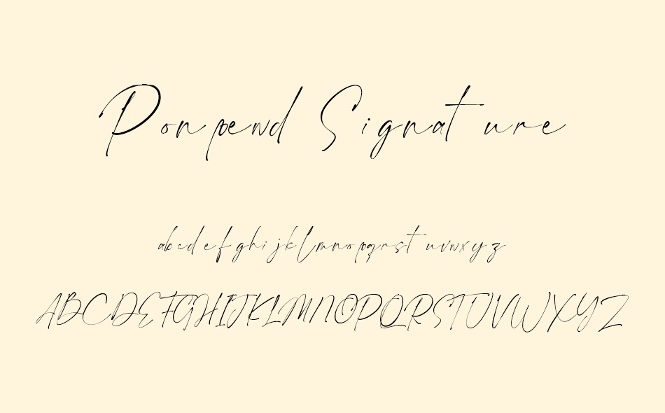 Ponpewd Signature font