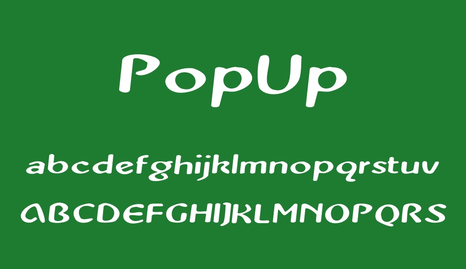 PopUp font