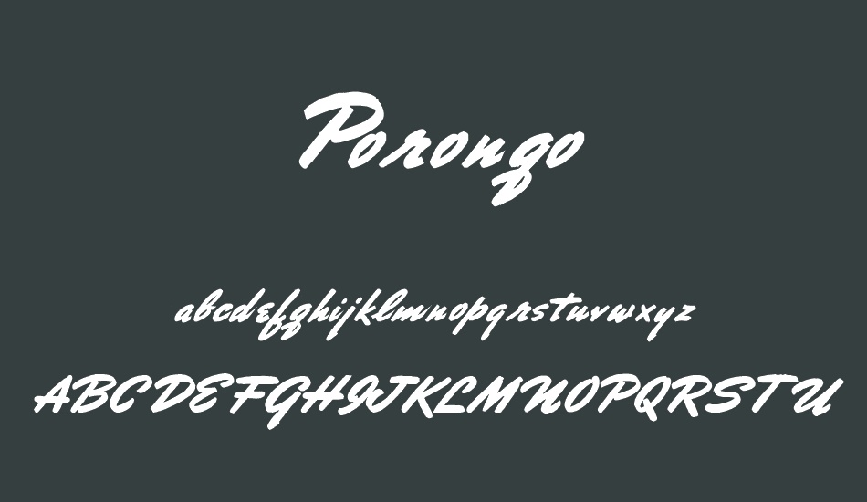 Porongo font