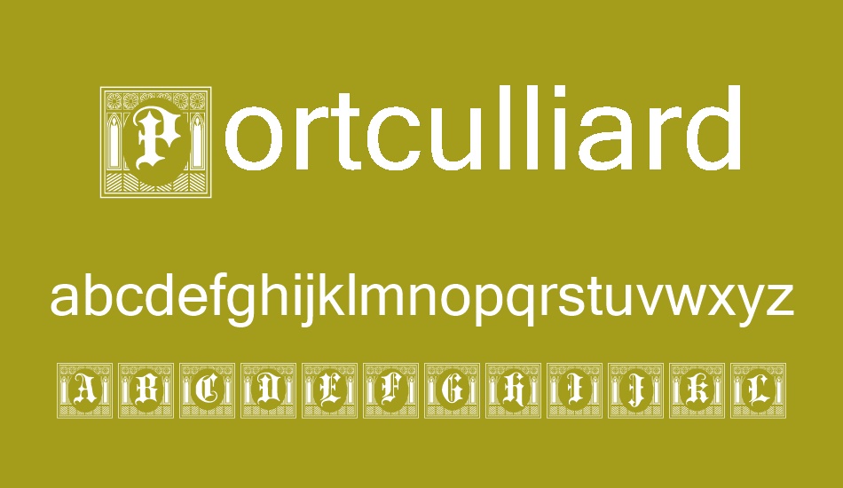 Portculliard Initials font