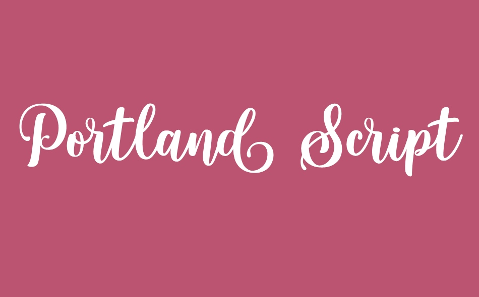 Portland Script font big