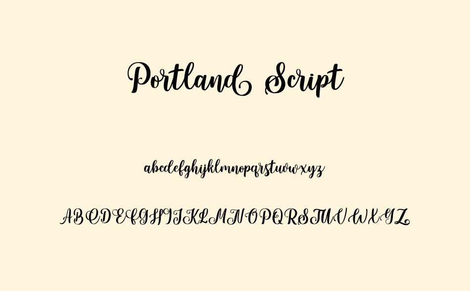 Portland Script font