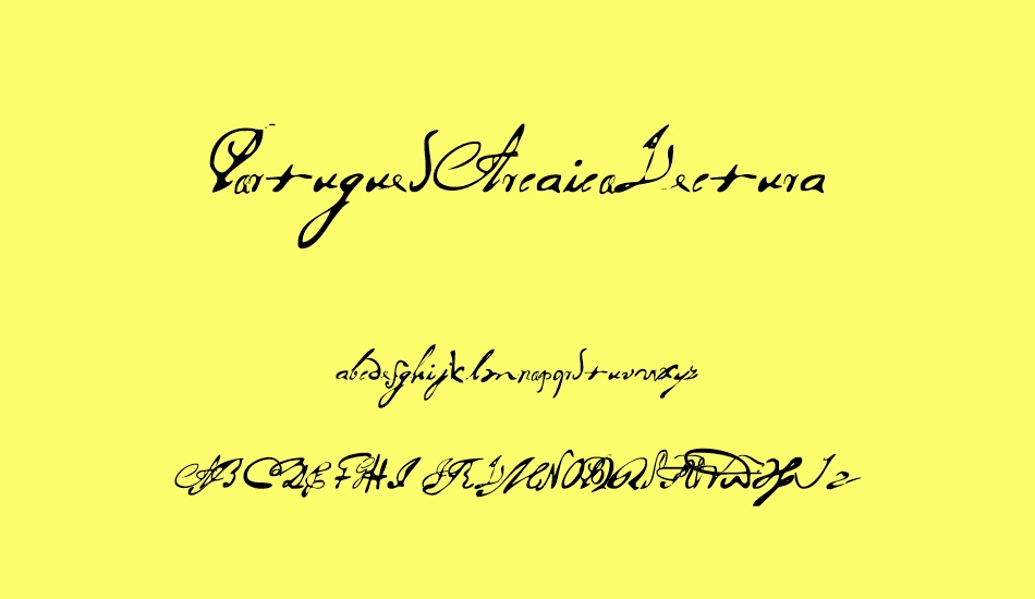 PortuguesArcaicoLectura font
