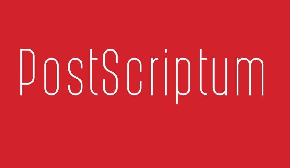 PostScriptum font big