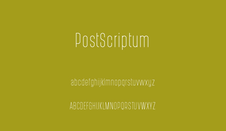 PostScriptum font