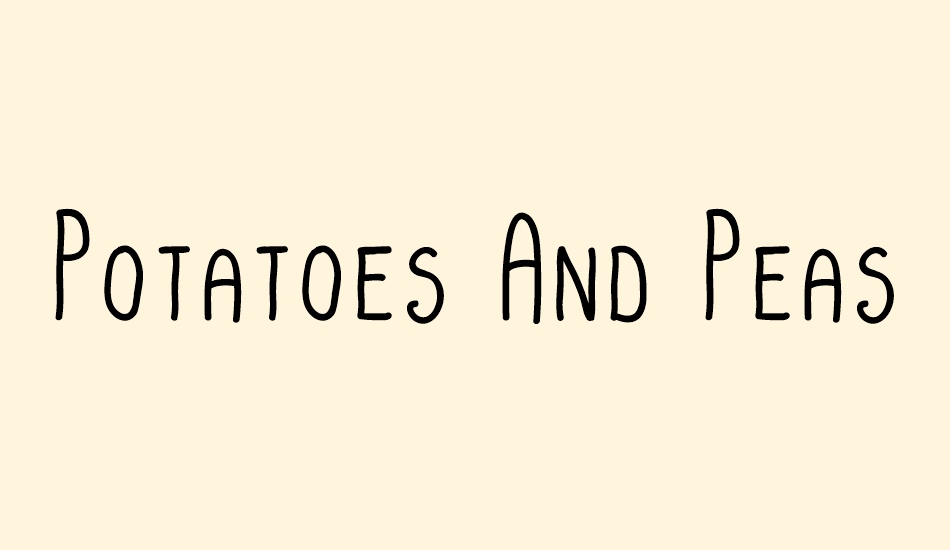 Potatoes And Peas font big