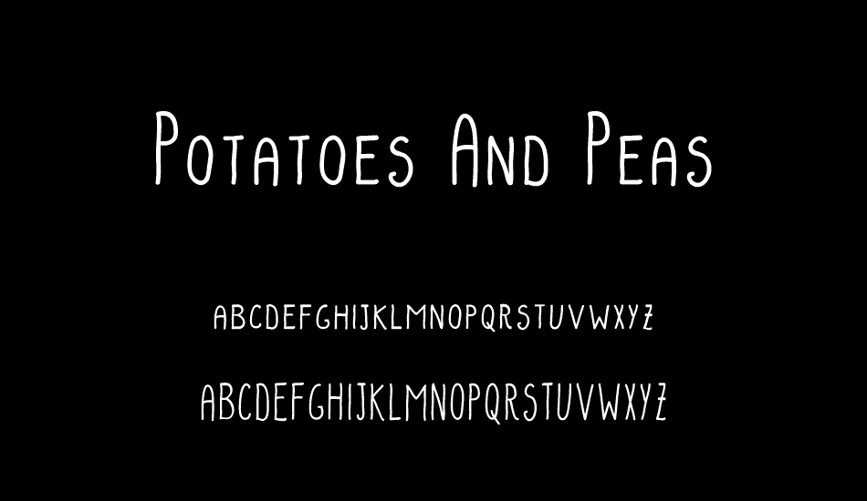 Potatoes And Peas font