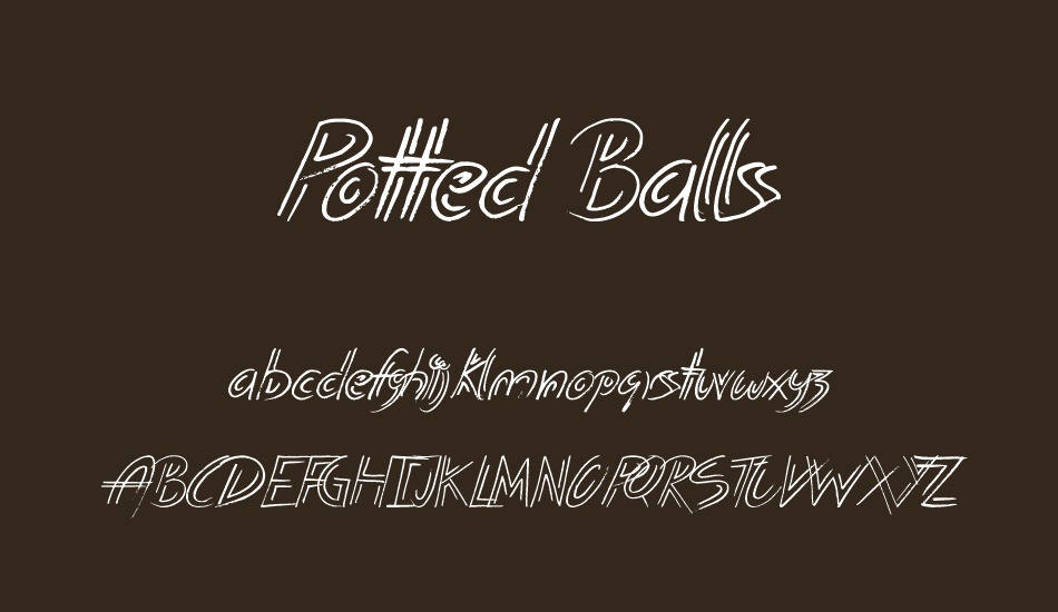 Potted Balls font