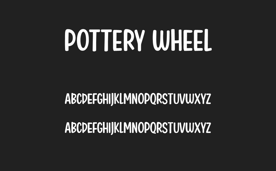 Pottery Wheel font