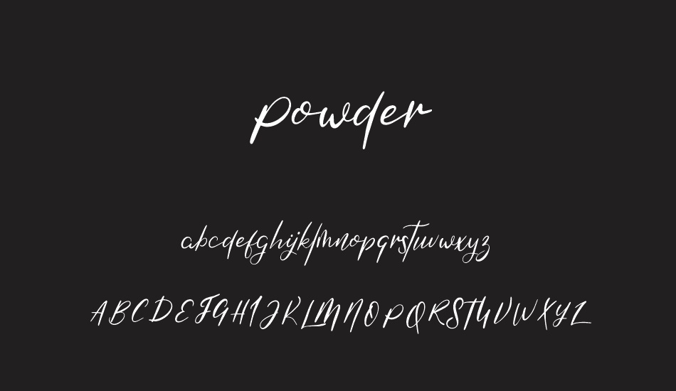 Powder font