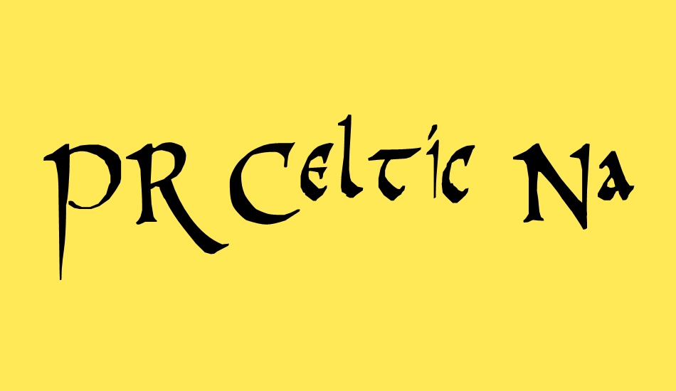 PR Celtic Narrow font big