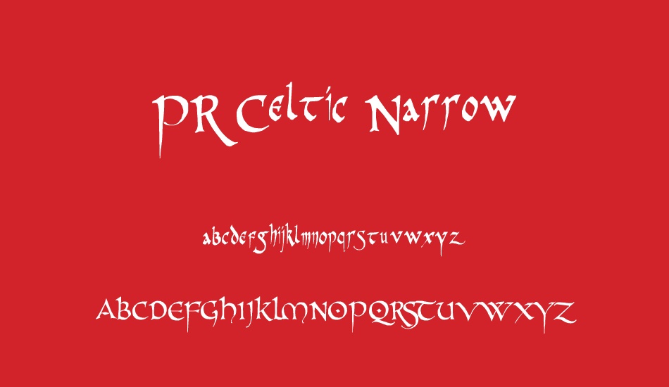 PR Celtic Narrow font