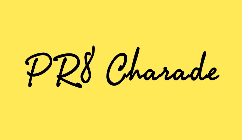 PR8 Charade font big