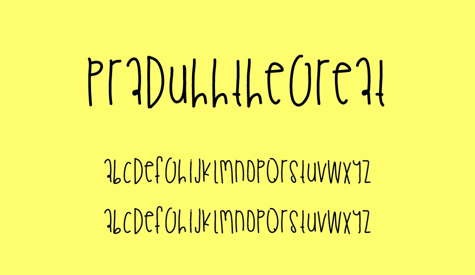 PraduhhTheGreat font