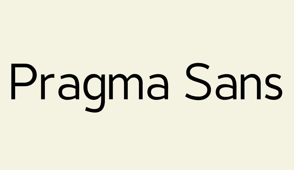 Pragma Sans font big