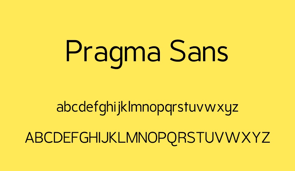 Pragma Sans font
