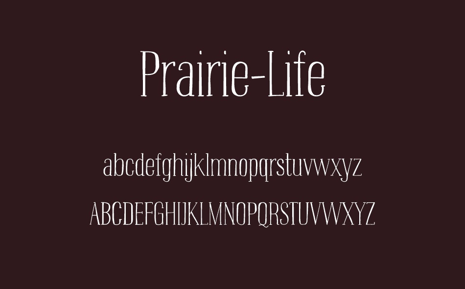 Prairie Life font