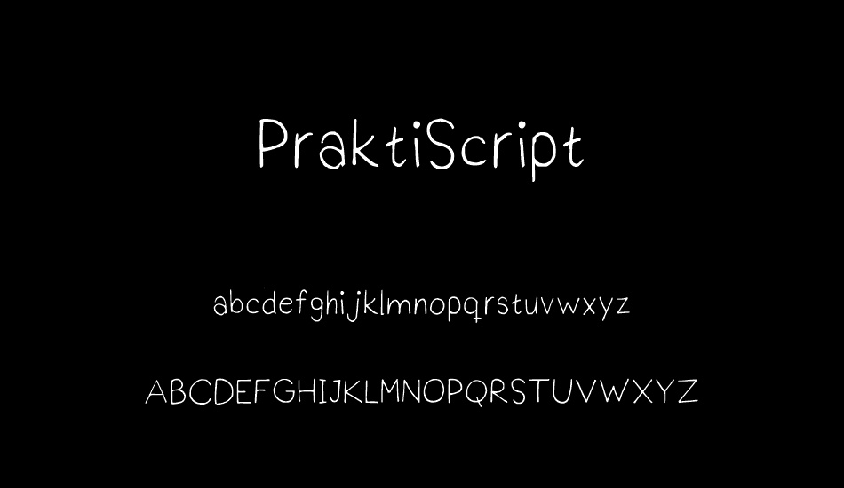 PraktiScript font