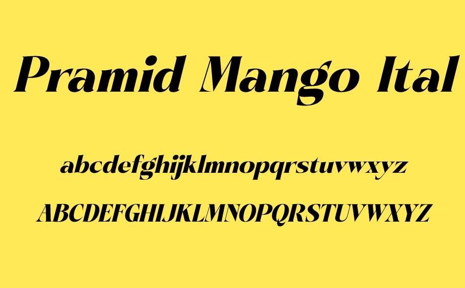 Pramid Mango font