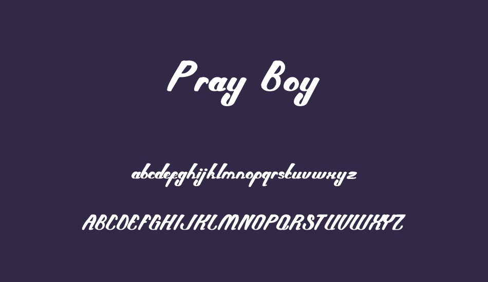 Pray Boy font
