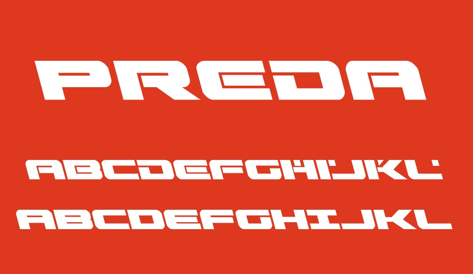 Predataur Leftalic font