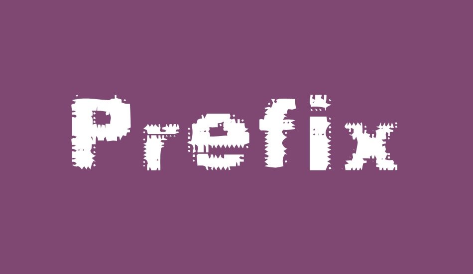 Prefix font big