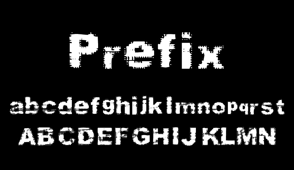 Prefix font